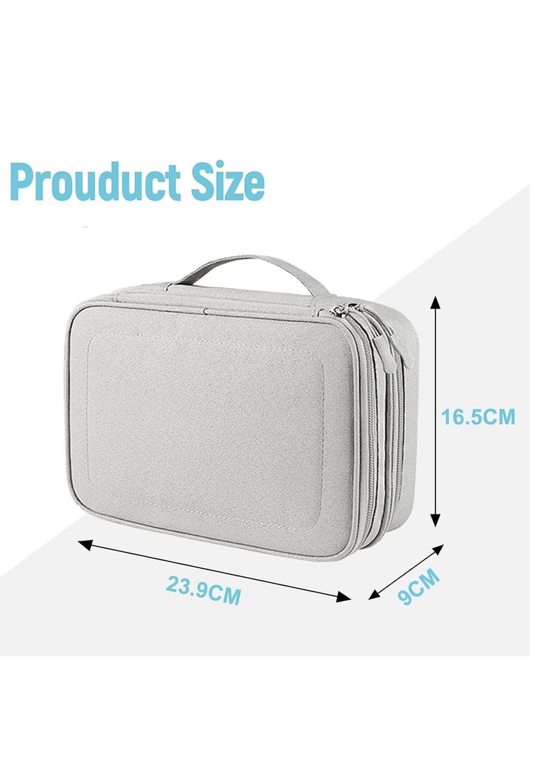 بيوينتي - Portable Electronic Accessories Bag Organizer Travel Cable Gadgets Pouch For Charger USB Cables SD Memory Cards Flash Hard Drive Power Bank Ear Phone XL - Image 1