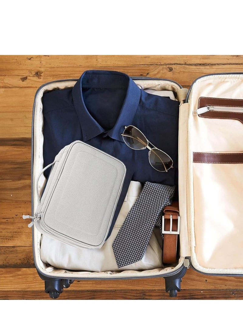 بيوينتي - Portable Electronic Accessories Bag Organizer Travel Cable Gadgets Pouch For Charger USB Cables SD Memory Cards Flash Hard Drive Power Bank Ear Phone XL - Image 1
