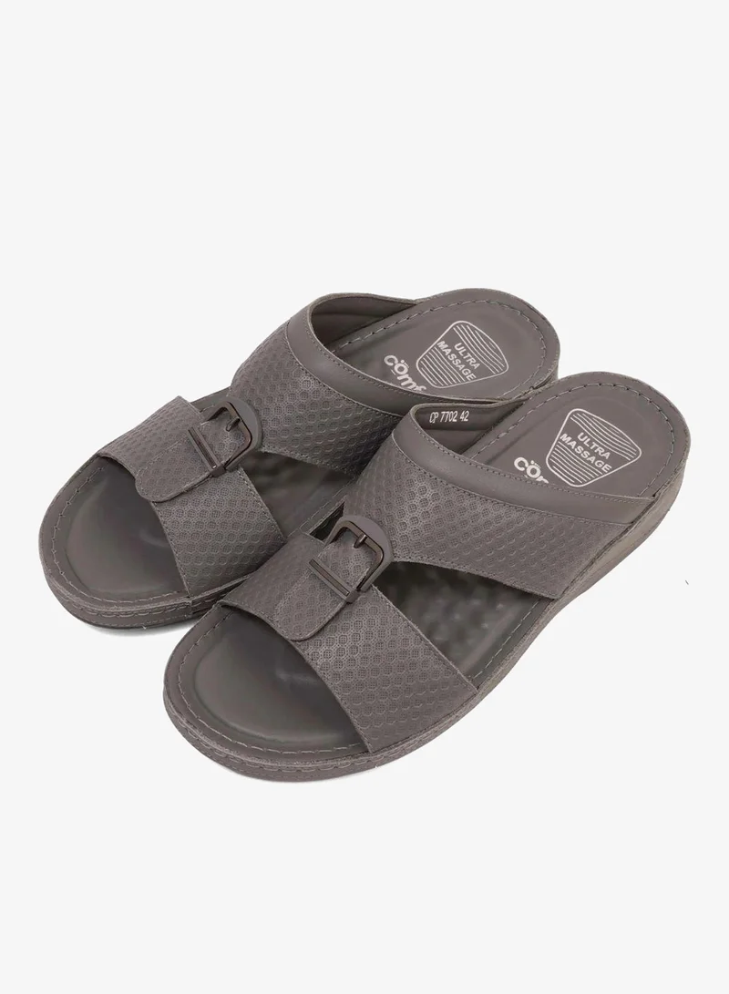 كومفورت بلس صنادل رجالية مريحة للغاية بلون رمادي