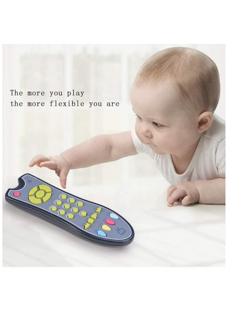 ZAITRO TV Remote Control Singing Baby Toy – Musical Early Learning Toy with Light & Sound | Multi-Language Remote for Babies 6+ Months | Interactive Language Development Toy for Boys & Girls | Perfect Gift for Infants (Grey) - Image 4