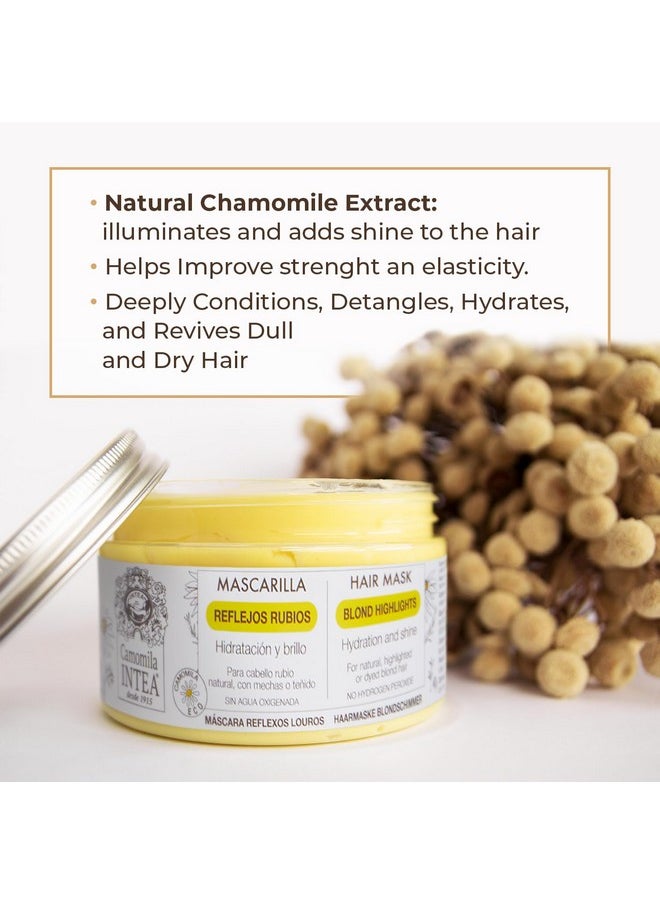 Intea Intea Hair Mask for Blonde, Dyed or Rinsed Hair - 8.3 oz - Restores Damaged Highlights - Paraben and Ammonia Free - With Chamomile Extract  - Image 4