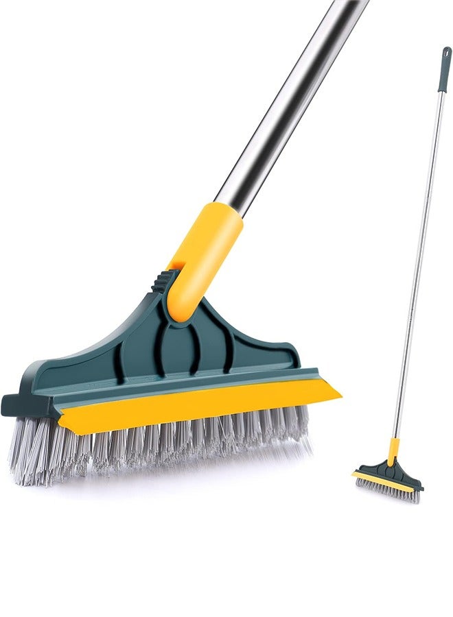 2 in 1 Floor Scrub Brush with Squeegee and Hair Removal Comb  - Image 1