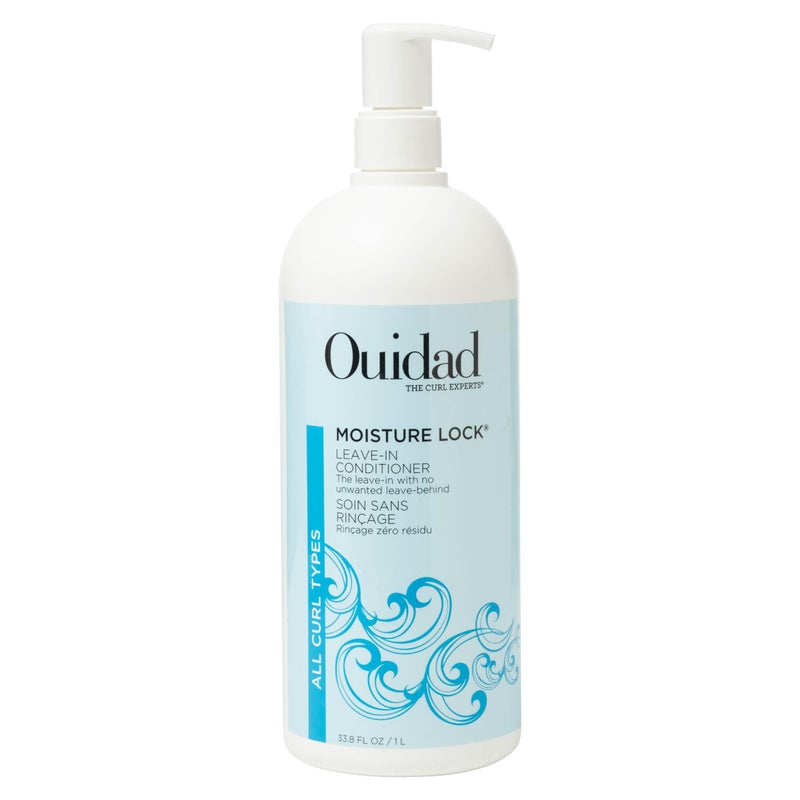 Ouidad Moisture Lock Leave In Conditioner for Curly Hair - 33.8 fl oz, Hydrating Hair Detangler, 2-in-1 Moisturizing Conditioner & Primer for Soft, Hydrated Curls, All Curl Types - Image 1