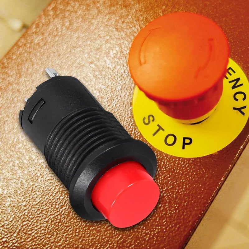 8 قطع من مفاتيح الضغط اللحظية المعدنية باللون الأحمر والأسود والأزرق لاستبدال الأجهزة - Image 5