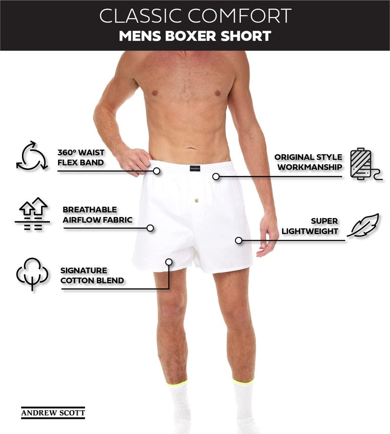 Andrew Scott Men's Cotton Blend Boxer Shorts |Big Man| Sizes S to 6XL - Multi & Bulk Packs - Image 4