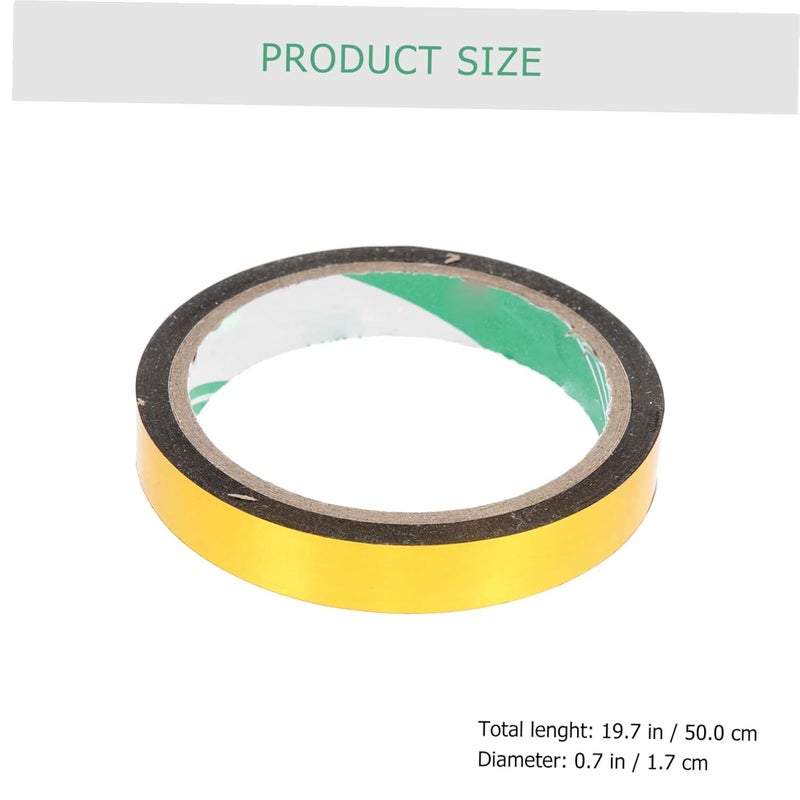 6 Rolls Golden Washi Tape Metallic Mirror Decorative Tape 1.5cm X 50m for Students Crafting and Packaging - Image 2