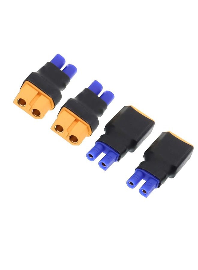 FLY RC 2Pairs EC2 to XT60 Plug Male Female Adapter Connector for FPV Drone Car Lipo NiMH Battery Charger ESC - Image 1