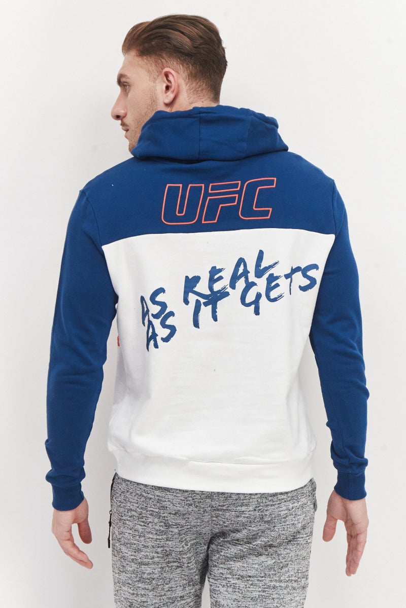 Ufc Men Sportswear Fit Long Sleeves Running Sweatshirt, White Combo - Image 3