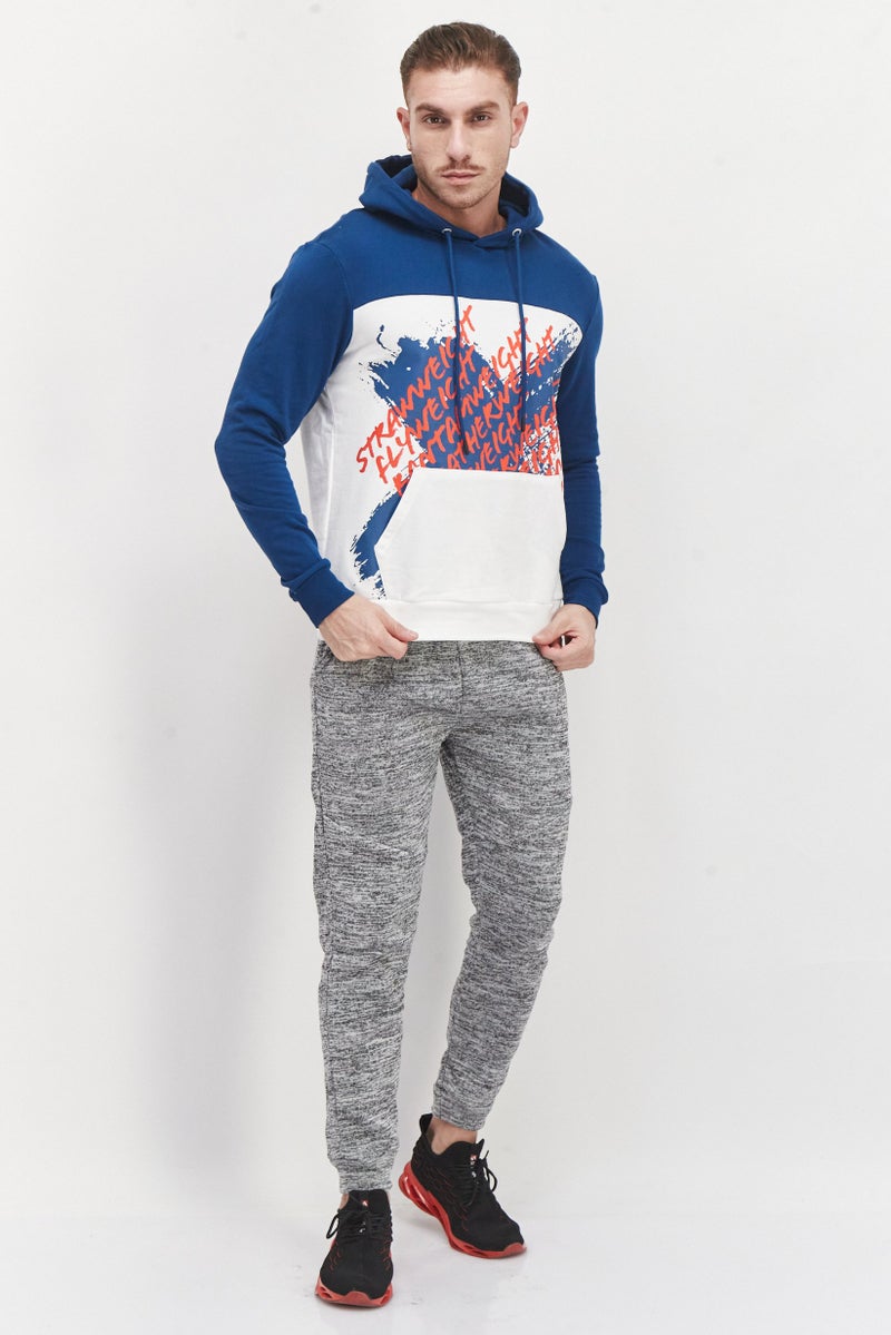 Ufc Men Sportswear Fit Long Sleeves Running Sweatshirt, White Combo - Image 2