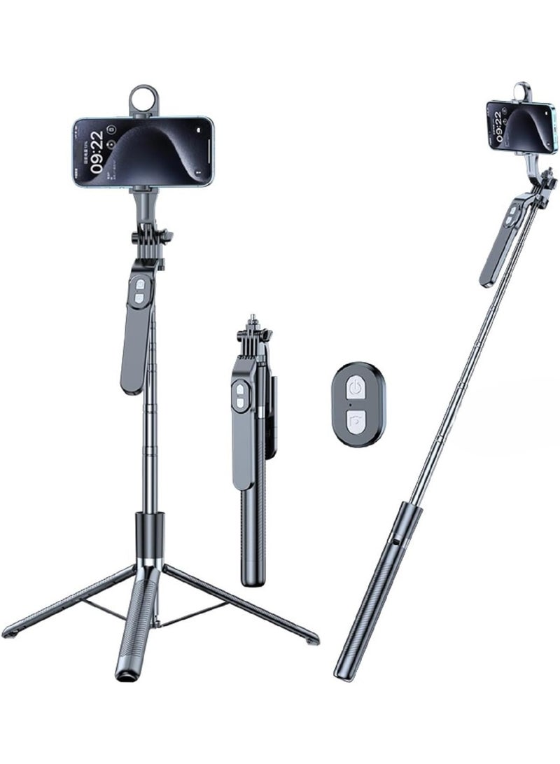 170cm Selfie Stick Tripod with LED Light & Wireless Remote – Compatible with iPhone and Android Phones - Image 1