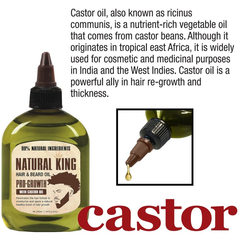 SFC Natural King Pro-growth Castor Hair & Beard Oil 7.1 oz - Image 4