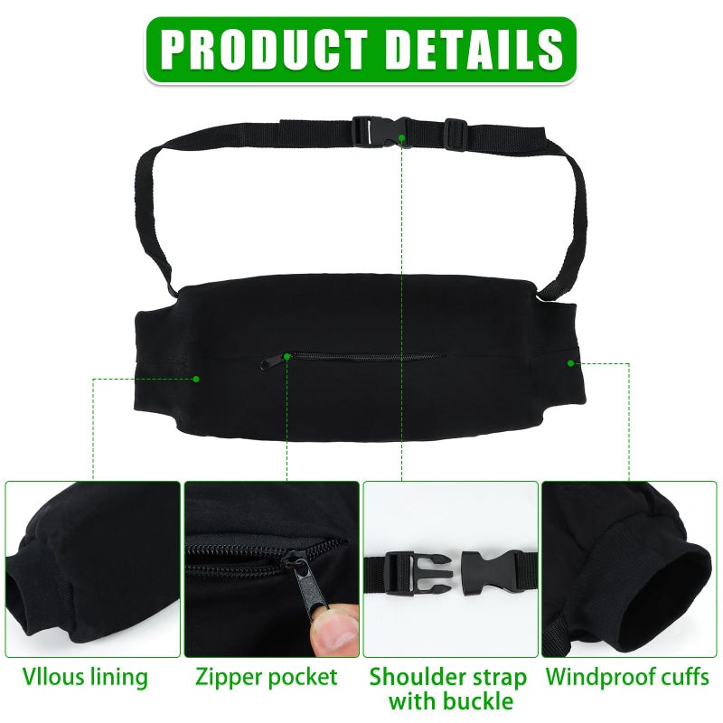 WBCBEC Football Hand Warming Pouch, Hand Warmers Pouch Hand Muffs for Hunting, Golf Football Warmer Bag Zipper Pocket, Hand Warmer Pouch with Waist Strap Ideal for Players, Receivers, Coache (Small) - Image 3