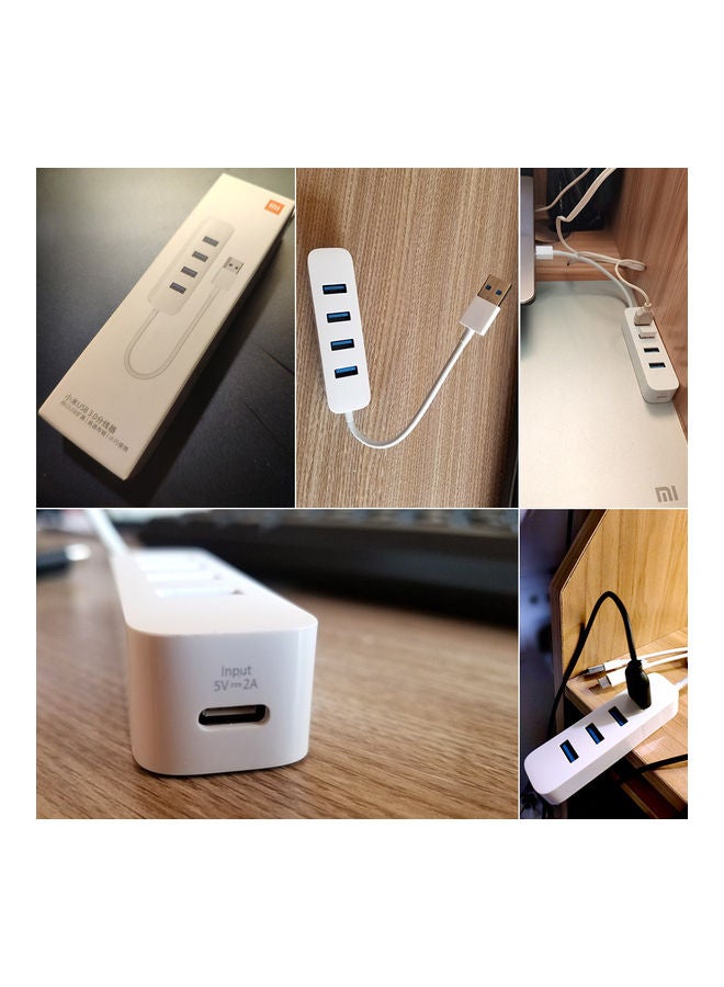 Xiaomi Multi 4 USB Splitter High Speed Hab White - Image 3