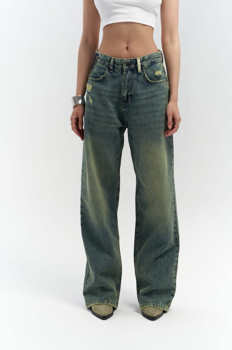 Mai Collection Blair Wash Green Jeans - Image 3
