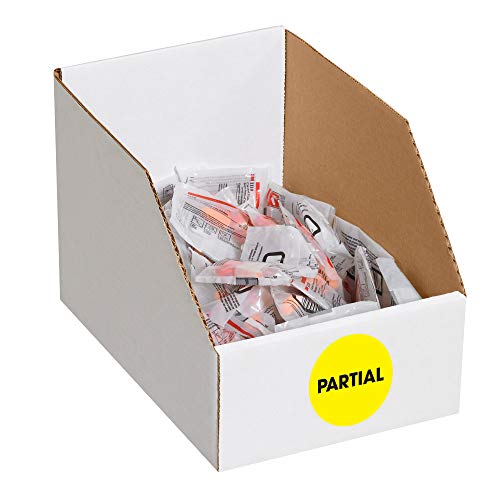 Tape Logic 2' Circle Label, 'Partial', Fluorescent Yellow, Roll of 500 Stickers, for Inventory Control and Warehouse Organization - Image 2