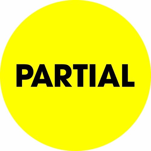 Tape Logic 2' Circle Label, 'Partial', Fluorescent Yellow, Roll of 500 Stickers, for Inventory Control and Warehouse Organization - Image 1