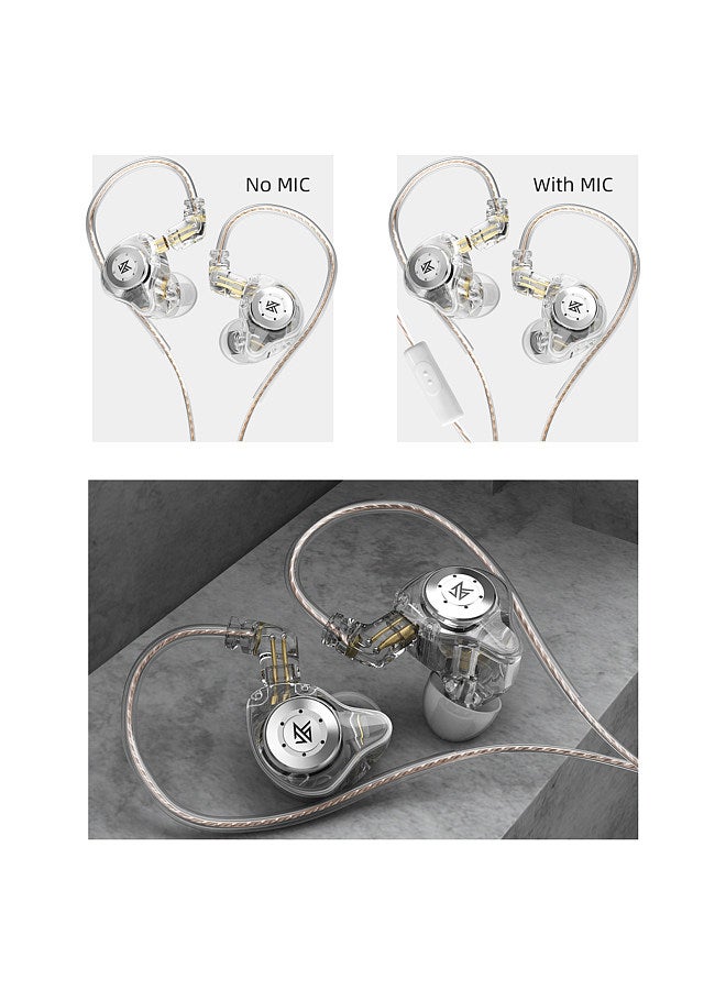 KZ EDX Pro in-Ear Stage Monitor Headphone Dual Magnetic Dynamic Unit Earphone Shock Bass Earbuds with 0.75mm Detachable Cable Comfortable Wired Headset (With Mic) - Image 3