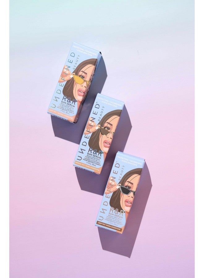 Undefined Beauty R&R Sun Serum Tinted Mineral Broad Spectrum Sunscreen Spf 50 (Deep) - Image 3