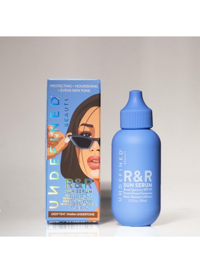 Undefined Beauty R&R Sun Serum Tinted Mineral Broad Spectrum Sunscreen Spf 50 (Deep) - Image 5