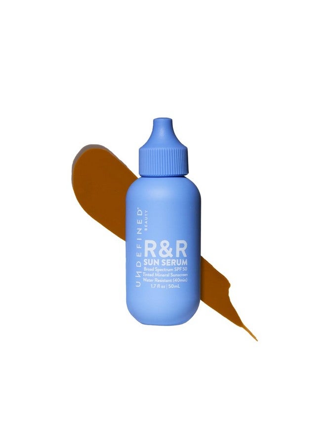 Undefined Beauty R&R Sun Serum Tinted Mineral Broad Spectrum Sunscreen Spf 50 (Deep) - Image 1
