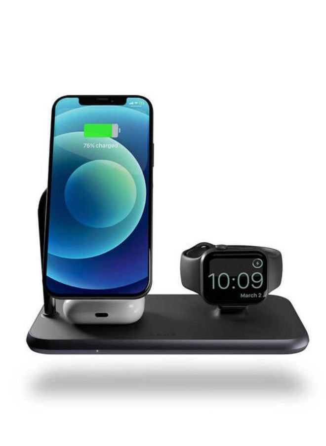 Zens ZENS Aluminum 4-in-1 MagSafe Compatible Wireless Charger USB-C PD - Black  - Image 2