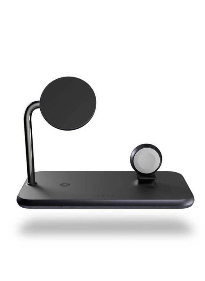 Zens ZENS Aluminum 4-in-1 MagSafe Compatible Wireless Charger USB-C PD - Black  - Image 1