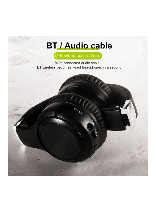 NIBEMINENT Built-In Microphone Foldable Bluetooth Headset Black - Image 2