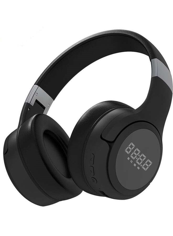 NIBEMINENT Built-In Microphone Foldable Bluetooth Headset Black - Image 1