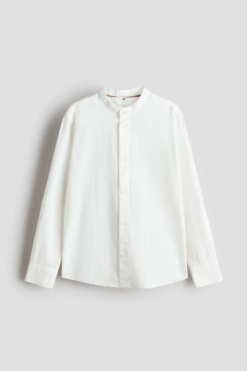 H&M Linen-blend grandad shirt