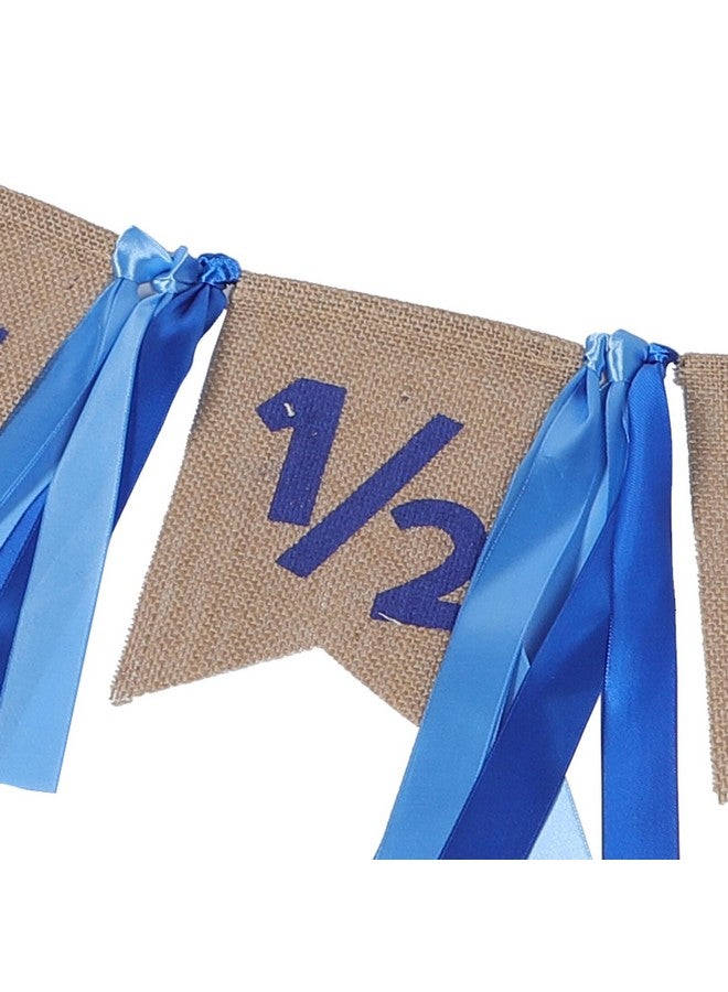 EXCEART Its My Half Birthday Banner Happy 6 Month Half Birthday Decorations Shower Sign for Boy Half Year Old Party Supplies - Image 5