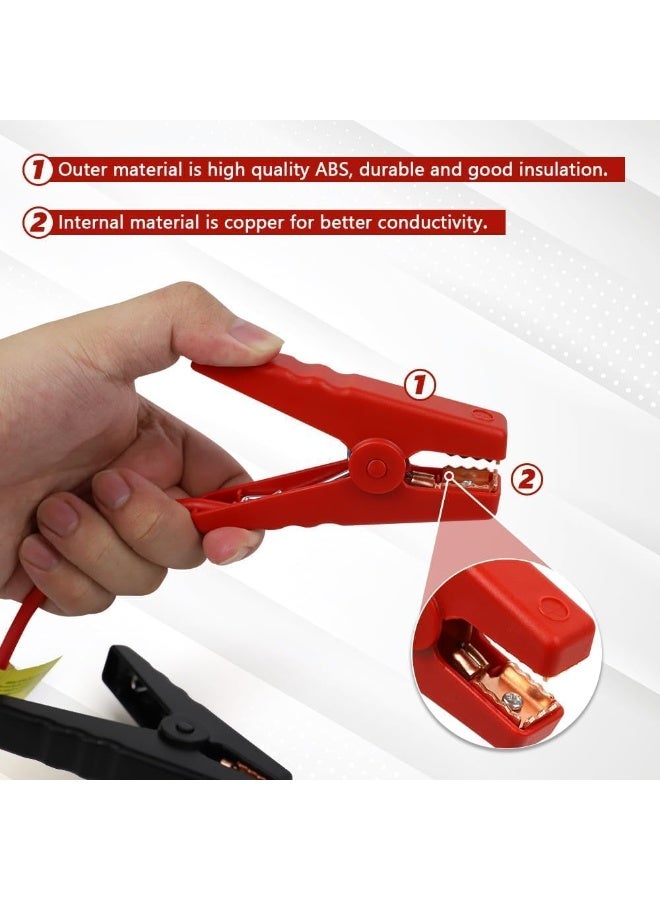 12V Car Jump Starter Replacement Cable with EC5 Connector - Heavy Duty Alligator Clamps - Emergency Battery Booster Cord for Portable Power Banks - Image 3