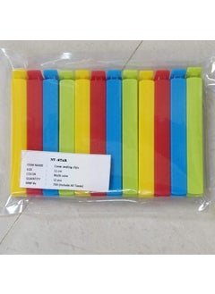 NT-STAR NTSTAR Food Storage Bag Sealing Clips 100 Food Grade BPAFree Mulitcolor Size 11 cm Pack of 12  - Image 1
