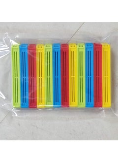 NT-STAR NTSTAR Food Storage Bag Sealing Clips 100 Food Grade BPAFree Mulitcolor Size 11 cm Pack of 12  - Image 2