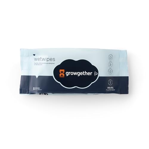 Growgether 99.9% Water Wipes (5 Wipes) Baby Care Travel Combo | Travel Friendly Sample Kit | Gentle Baby Essentials for Parents - Pack of 5 - Image 3