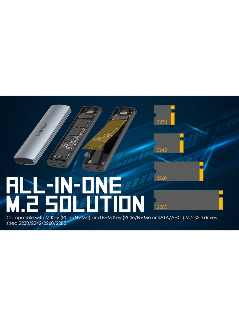 UNITEK M.2 Enclosure NVMe/SATA 10Gbps - Image 4