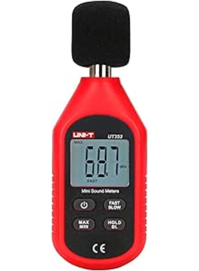 UNI-T UT353 Decibel Meter, Digital Sound Level Meter 30-130dB Audio Noise Volume Measure Device Max/Min Fast/Slow Data Hold LCD Backlit Auto Power off