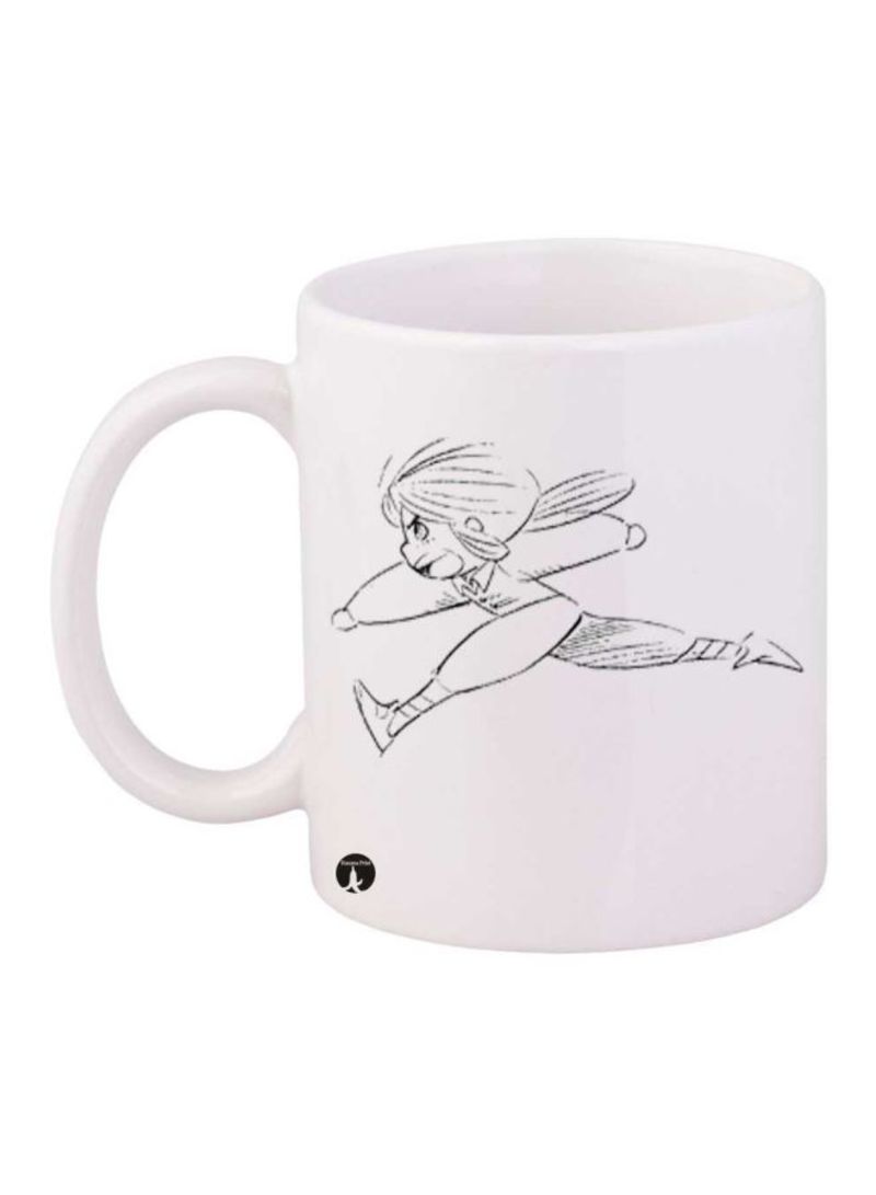 Anime Jazeerat Al Kanz Printed Mug White/Black Standard Size