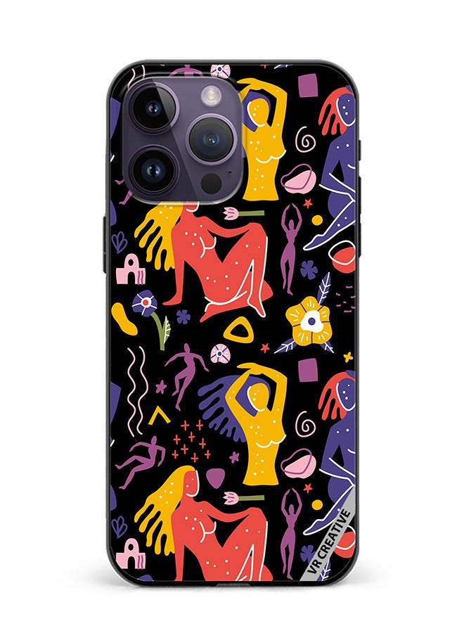 VR CREATIVE Protective Case Cover For Apple iPhone 16 Pro Of Flat Matisse Style Design Multicolour - Image 1