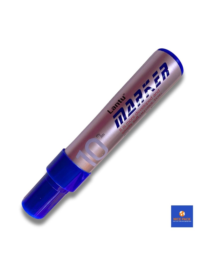Nice Pack 10mm Broad Blue Permanent Marker  - Image 1
