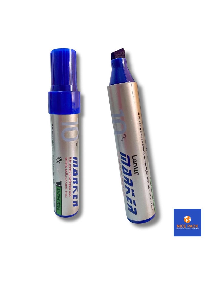 Nice Pack 10mm Broad Blue Permanent Marker  - Image 2