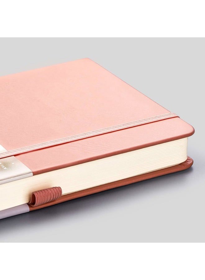 EMSHOI Bullet Dotted Leather Journal Notebook - 256 Pages A5,120gsm, Pink - Image 2