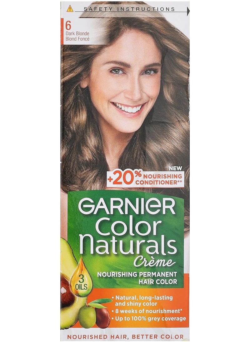 Garnier Garnier Color Naturals Permanent Hair Color - 6 Dark Blonde 112 ML  - Image 1