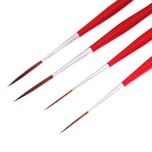 ARROLLIANT Fine Detailing Paint Brush Set – 4pcs Long Liner Rigger Brushes for Artists – Synthetic Squirrel Hair for Acrylic, Oil, Watercolor, Gouache – Brush Set for Painting, Craft & Art Supplies - Image 2