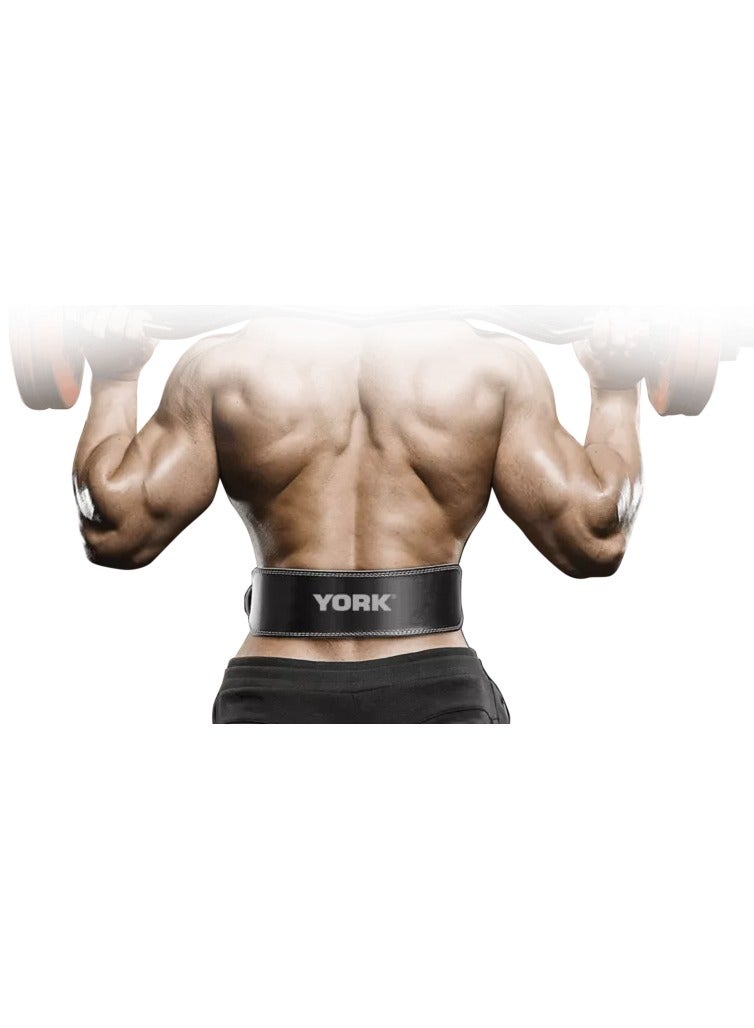 York gym Belt Black Leather Belt Small - Image 2