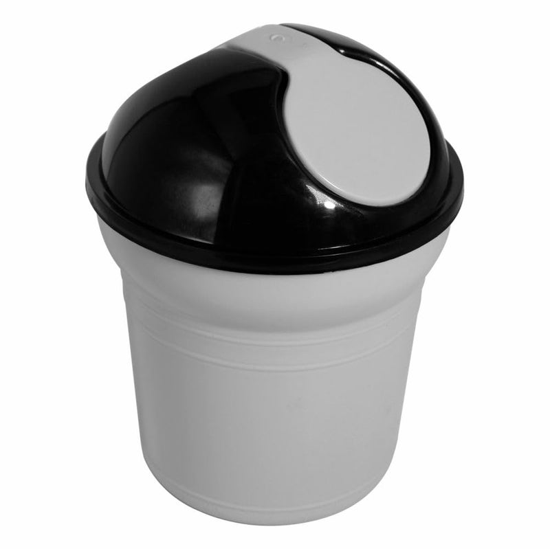 Wonder Wonder Server Desk Top/Car Plastic Swing Dustbin for Home/Kitchen /' Office, 1 Pc, Grey Color  - Image 1