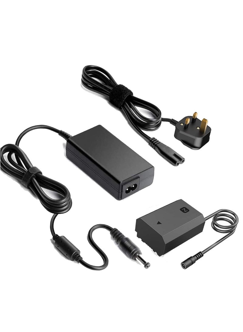 JAJEEK NP-FZ100 AC Power Supply Adapter & BC-QZ1 Battery Charger Kit for Sony Alpha A6600, FX3, A7C, A1, A7 III, A7 IV, A7R III, A7R IV, A7S III, A9, A9 II, A9R, A9S – Continuous Power & Efficient Charging Solution for Sony Cameras - Image 1