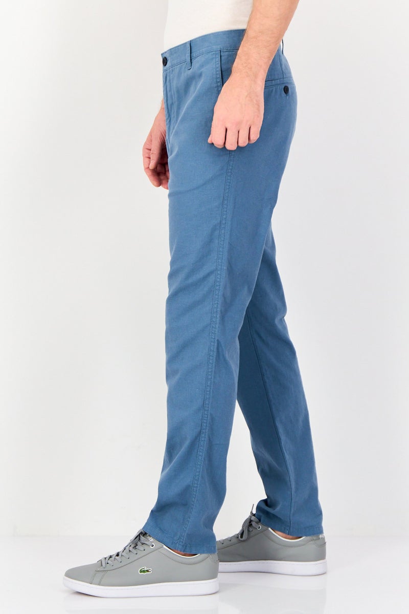 DOCKERS Men Slim Fit Solid Chino Pants, Blue - Image 2