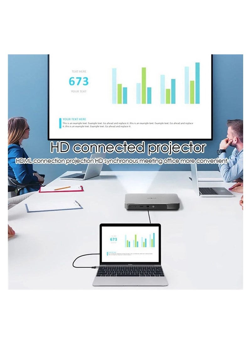 سام - كابل جديد من منفذ USB C لمنفذ HDMI للأجهزة بمنفذ ثاندربولت 3 وHDMI وجودة 4K وتردد 60 هرتز بدقة فائقة الوضوح بغلاف من الألومنيوم متوافق مع أجهزة ماك بوك برو M2 إصدار 2022 - Image 1