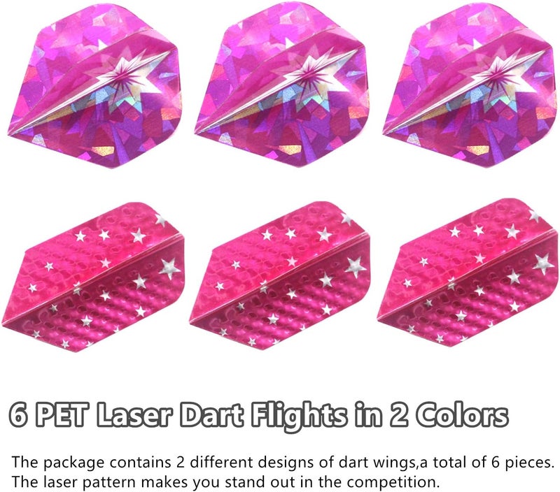 ROOBEEO Soft Tip Darts Set for Electronic Dart Board 18/22g Plastic Tip Darts Set with Brass Barrels&Aluminum Shafts, 6 Flights 3 Spare Plastic Dart Shaft 20 Soft Tips Portable Case - Image 4