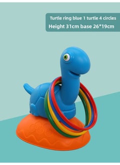 Generic Elephant Ring Ring Concentration Early Education Children's Educational System Training Equipment Sports Ring Home Game Toys-Color:Turtle Ring Blue 1 Turtle +4 Rings  - Image 1